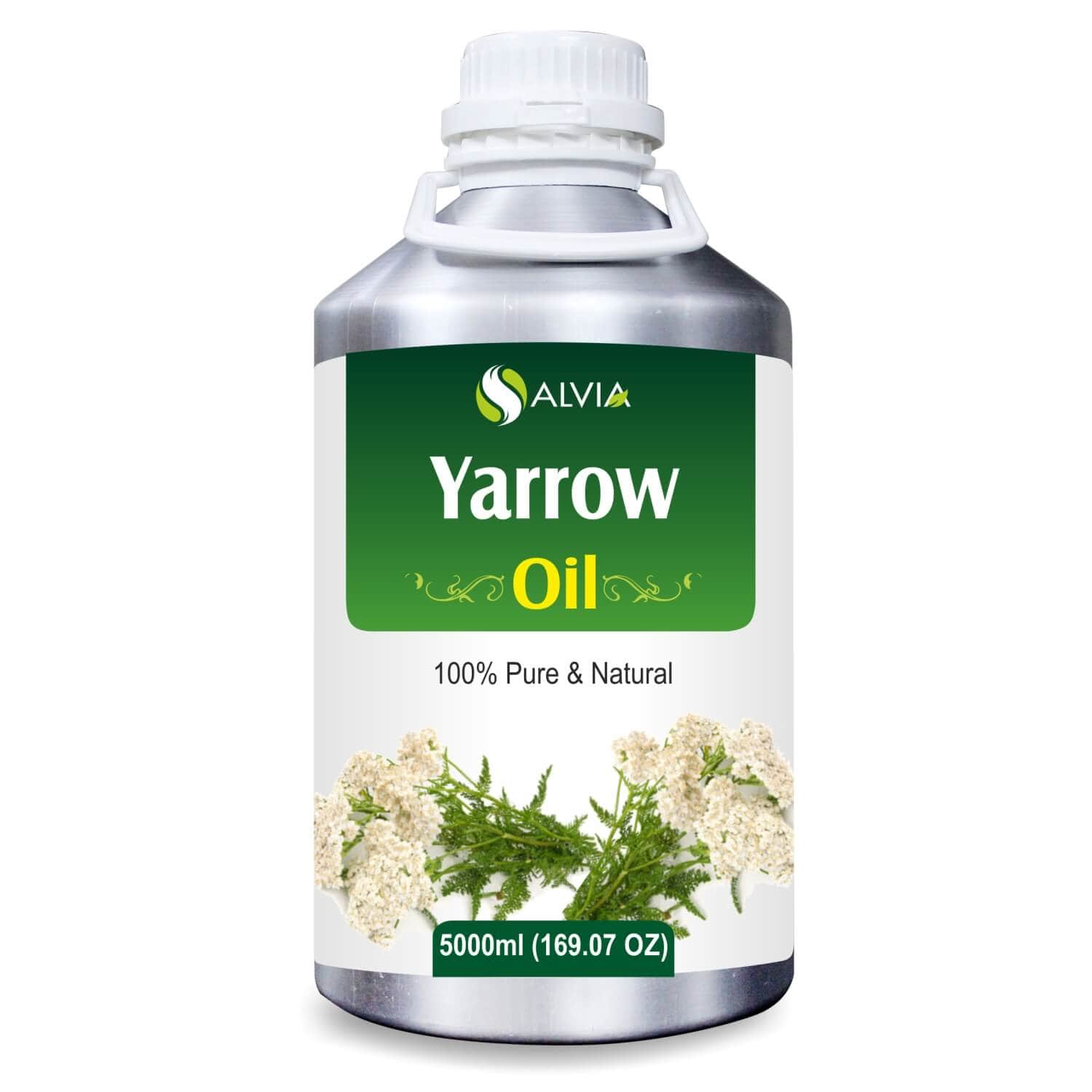 Salvia Natural Essential Oils 5000ml Yarrow Oil (Achillea Millefolium) 100% Natural Essential Oil Diminishes Scars, Astringent, Heals Skin, Pain-Relieving Properties, Expectorant & More Salvia Natural Essential Oils 5000ml Yarrow Oil (Achillea Millefolium) 100% Natural Essential Oil Diminishes Scars, Astringent, Heals Skin, Pain-Relieving Properties, Expectorant & More